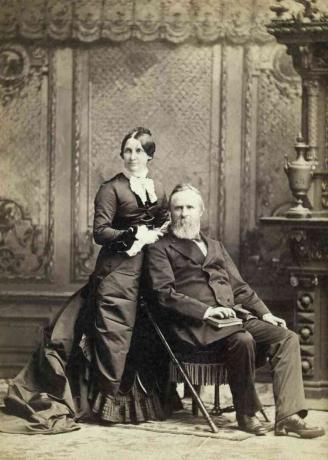 Rutherford B. Hayes și soția sa Lucy Webb Hayes