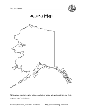 Harta conturului Alaska