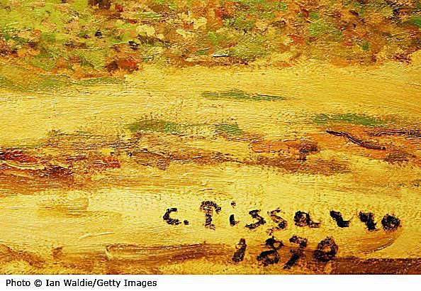 Semnătura celebrului artist impresionist Camille Pissarro