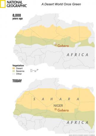 Harta schimbărilor climatice din deșertul Sahara