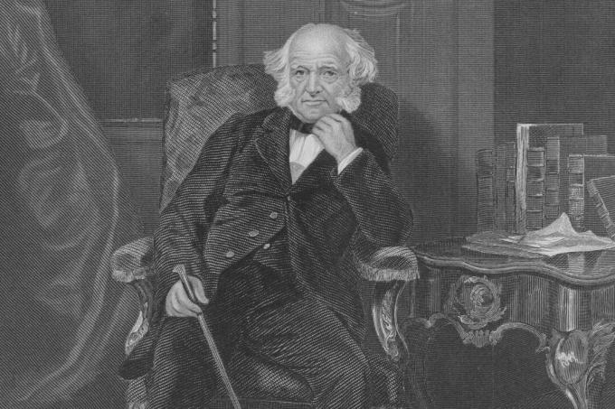 Portret gravat al vârstnicului Martin Van Buren