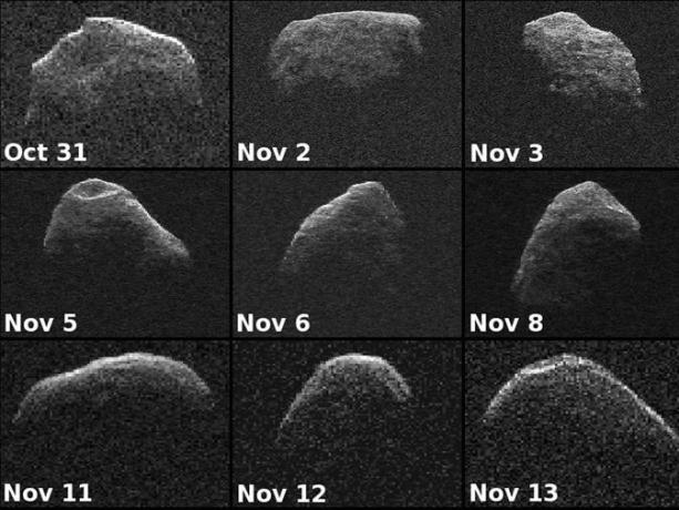 asteroidul Apophis văzut în imaginile radar.