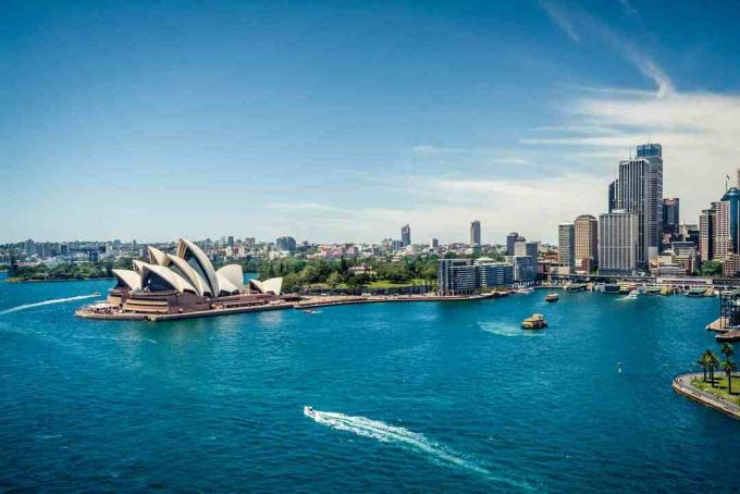 Vedere asupra portului Sydney, Australia