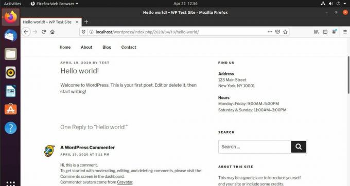 Bara laterală a blogului pe WordPress