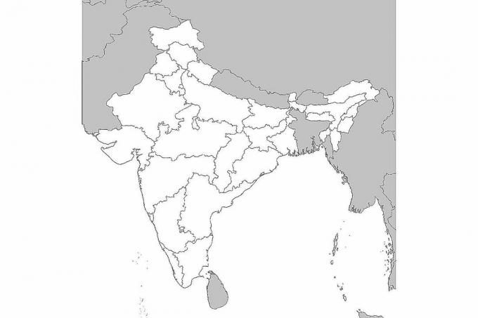 Harta goală a Indiei