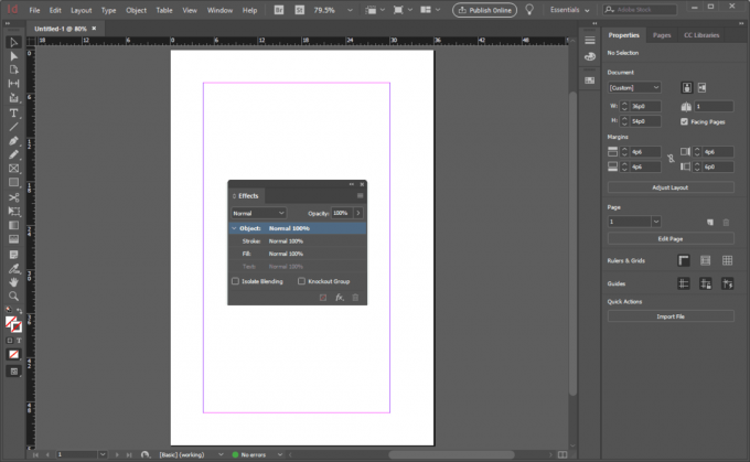 Biblioteca de efecte InDesign