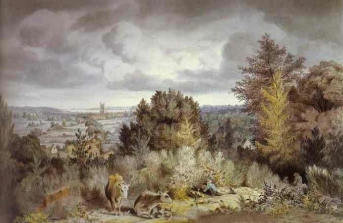 john constable dedham biserică și vale