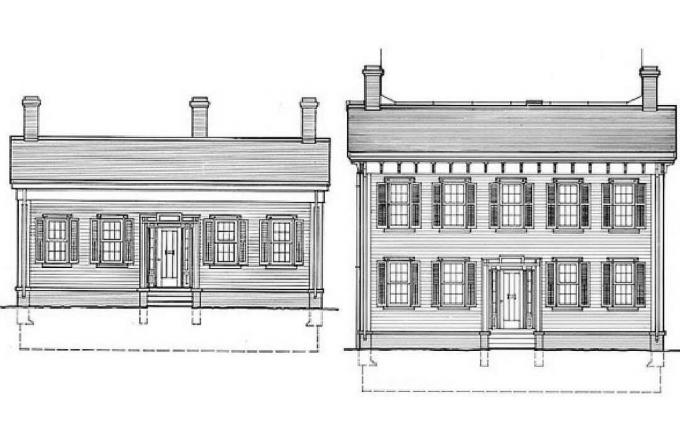 Desene de elevare, The Lincoln Home De la o poveste de la o jumătate la două povești