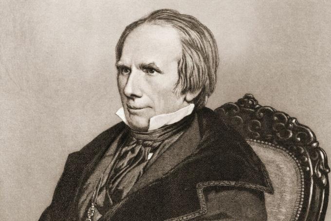 Portret gravat al politicianului Henry Clay