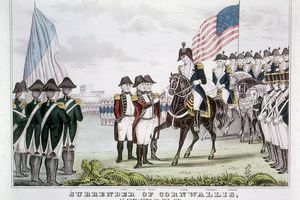 „Predarea Cornwallisului”, Yorktown, Virginia, 1781.