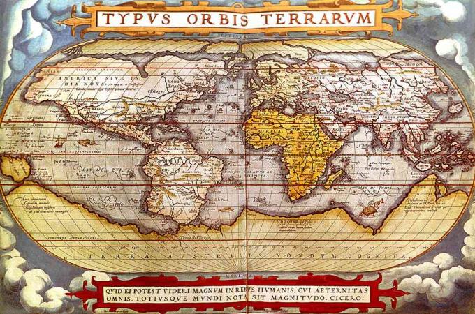 Harta lumii din 1570 atlas 