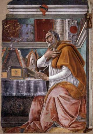 sandro botticelli sfântul augustin în studiul său