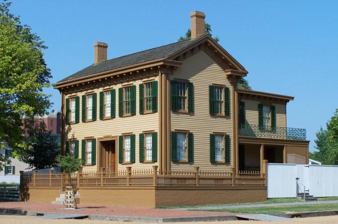 Casa lui Abraham Lincoln din Springfield, Illinois nu a fost întotdeauna de două povești.