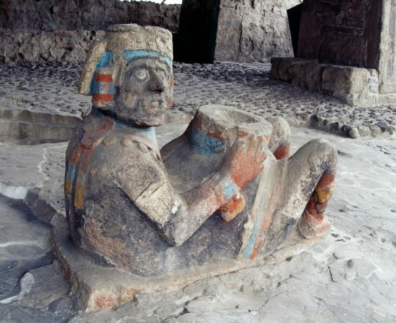 Chac Mool la Templo Mayor, Tenochtitlan