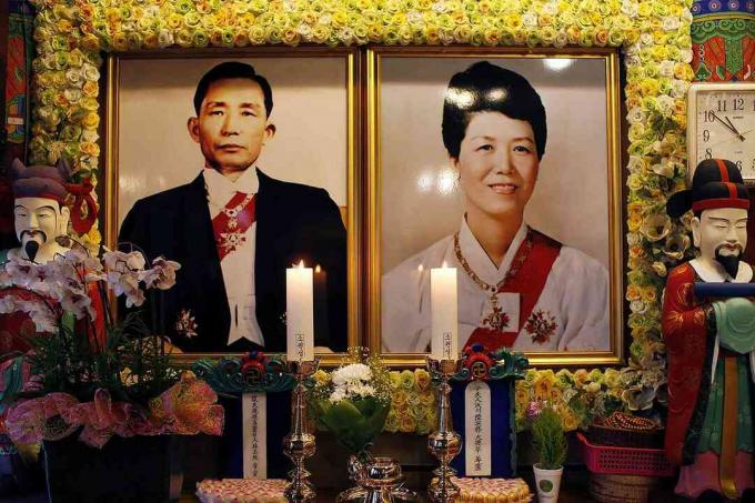 Președintele Park Chung-Hee și soția Sa Yuk Young-Soo