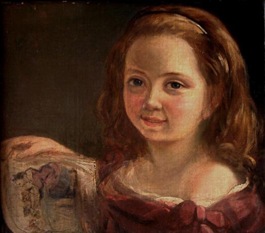 Ada Byron (Ada Lovelace), în vârstă de șapte ani, de Alfred d'Orsay, 1822.