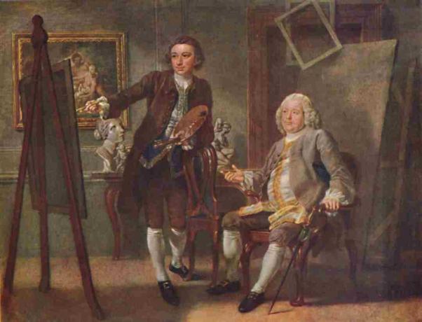 Robert Walpole Primul conte de Orford Kg în studioul lui Francis Hayman Ra Circa 1748-1750
