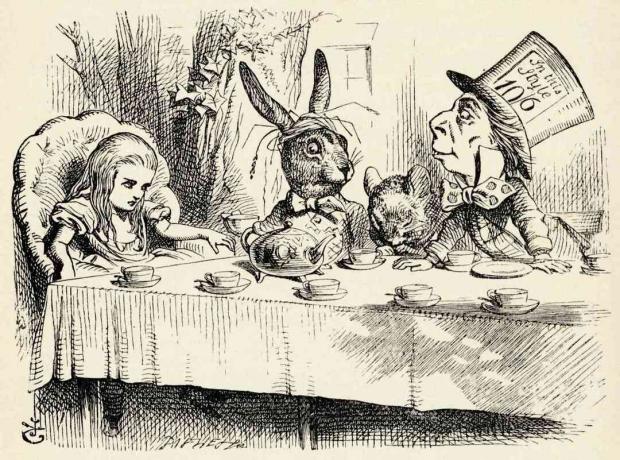 Alice în Țara Minunilor - The Tea Hatter's Tea Party - din cartea lui Lewis Carroll
