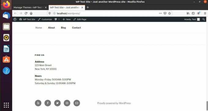 Footer de blog pe WordPress