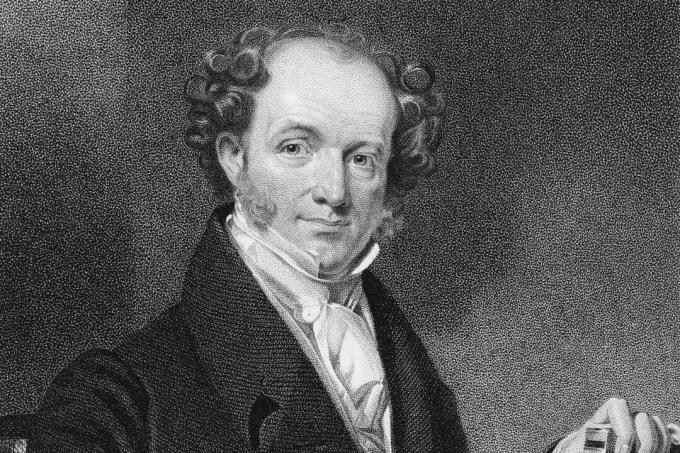 Portret gravat al președintelui Martin Van Buren