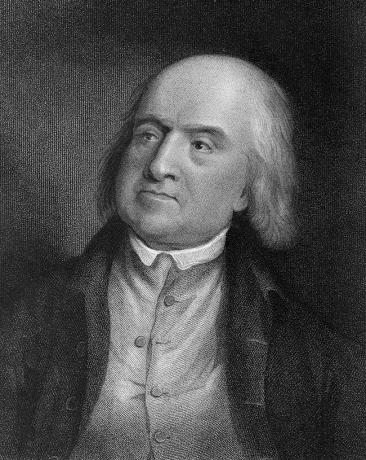 Jeremy Bentham (1748-1832), jurist și filozof englez. Unul dintre principalii expunatori ai utilitarismului.