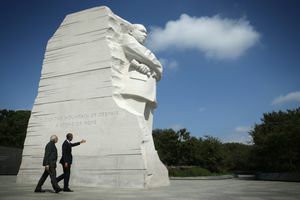 Obama și premierul indian la Memorialul MLK