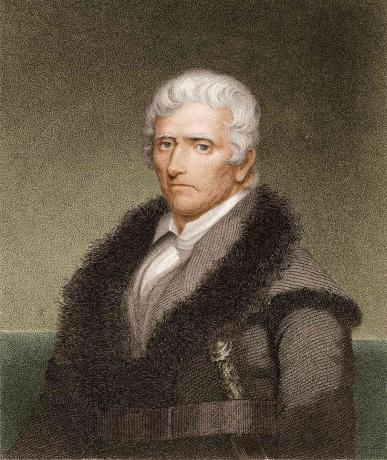 portret gravat al lui Daniel Boone