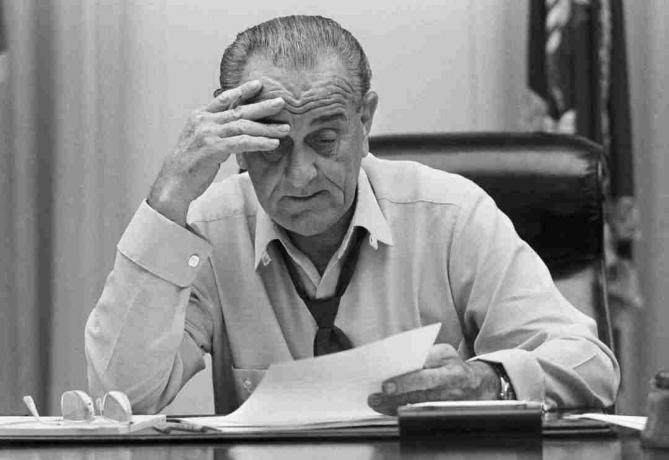 Fotografie a Lyndon Johnson în 1968