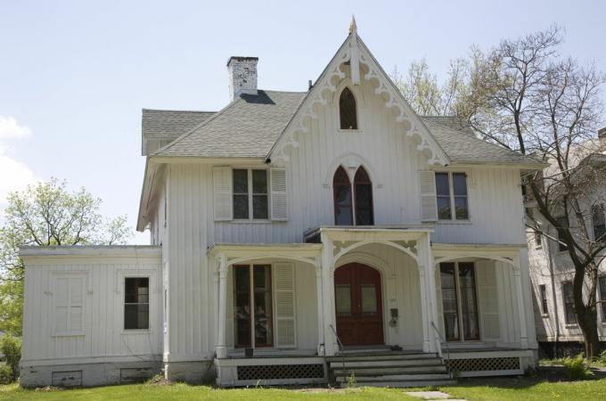 Echipa victoriană Căminul de stil gotic din Hudson, New York